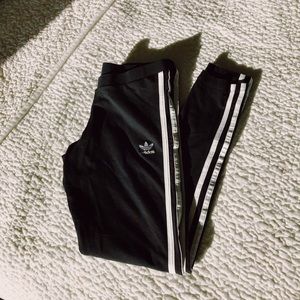 Adidas three stripe leggings